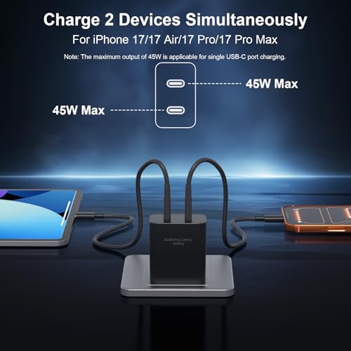 Image of Super Fast Samsung Charger Type C,45W Dual Port USB C Fast Charger Block [2-Pack] & Extra Long 60W 3 /6 /6 /10FT USB C Cable - PD Quick Charging 3.0 for Samsung Galaxy S26 S25 Ultra /S24+ /S23 iPhone 16