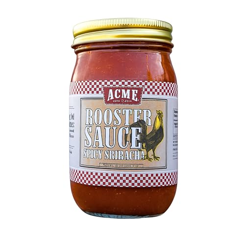 ACME Rooster Sriracha Hot Sauce – 15oz Bottle – Spicy Chili Garlic Sauce with Bold Flavor – Classic Asian-Style Hot Sauce for Noodles, Rice, Stir Fry, Wings & Everyday Meals