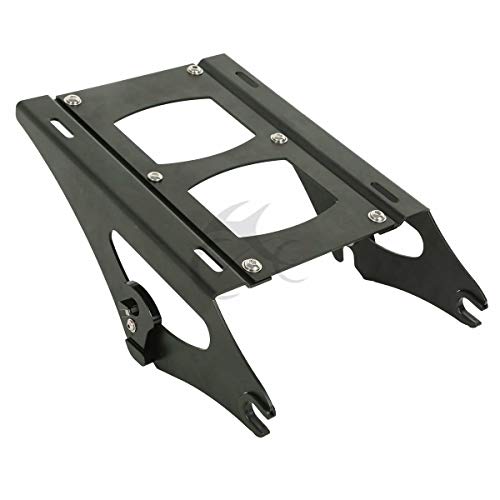 XFMT 5.5\" Razor Tour Pack Trunk W/Backrest 2-Up Mounting Rack For Harley Touring Road Glide Electra Glide 2014-2023