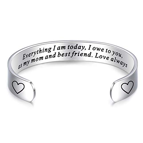LParkin Mom Jewerly Everything I Am Today I Own to You Stepmom Bracelet (Cuff)