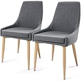 ✿【MULTIPURPOSE UPHOLSTERY STUHL】Mit seinen konischen Edelstahlbeinen ist dieser vielseitige Polsterstuhl die beliebteste Sitzgelegenheit für Esszimmer, Wohnzimmer, Flur, Schlafzimmer, Büro oder Eingangsbereich.