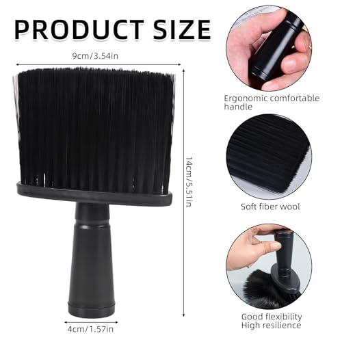 2 Stück Profi Nackenpinsel Set, Friseur Bürste, Friseur Pinsel, Haarpinsel, Soft Barbierbürste für Reinigung gebrochener Haare am Hals, Friseurzubehör für Salon Heimgebrauch, Langlebiges Barber Pinsel