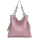 CHERISH KISS Hobo Taschen für Frauen Leder Geldbörsen und Handtaschen Große Crossbody Schultertaschen mit Kettenriemen, Hellrosa a, Einheitsgröße