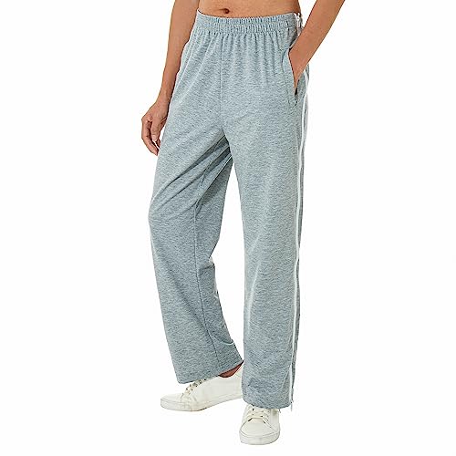Men's Tear Away Basketball Pants Zip Off Track Pants Post Surgery Sweatpants with Zipper Legs4