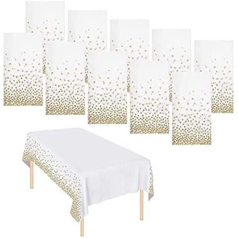 10 Pack Rose Gold Dots Tablecloths Cover
