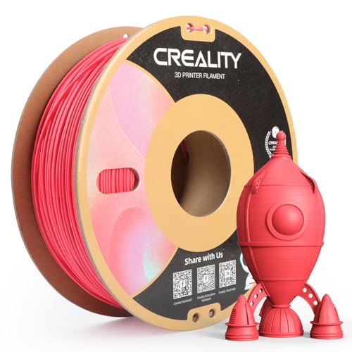 Image of Creality PLA Matte 3D Printer Filament 1.75mm, Matte PLA 1kg Spool (2.2lbs), Dimensional Accuracy + /- 0.02 mm, Fits for Most FDM 3D Printers (Matte Strawberry Red)