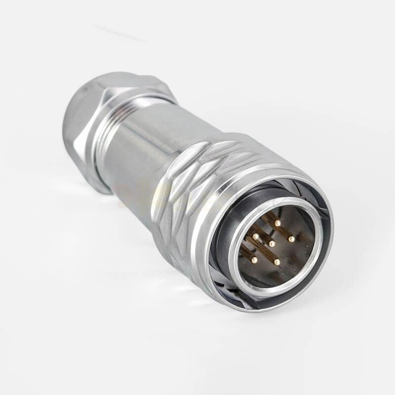 SF20 6 Pin Quick Push-Pull Metal Male Plug Female Socket Back-Mount Waterproof Industrial Circular Aviation