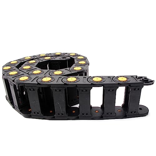Fielect Corrente de arrasto tipo aberto com conectores de extremidade R55 25 x 62 mm 1 metro de plás