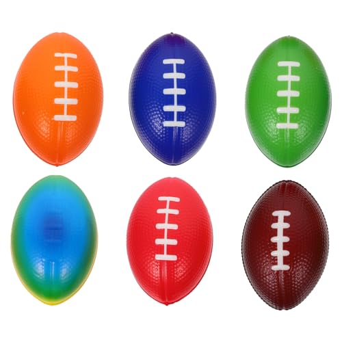 VICASKY 6pcs Mini Rugby Footballs PU Material Rugby Footballs for Party Favors Lightweight Ornament Accessories for and Gatherings