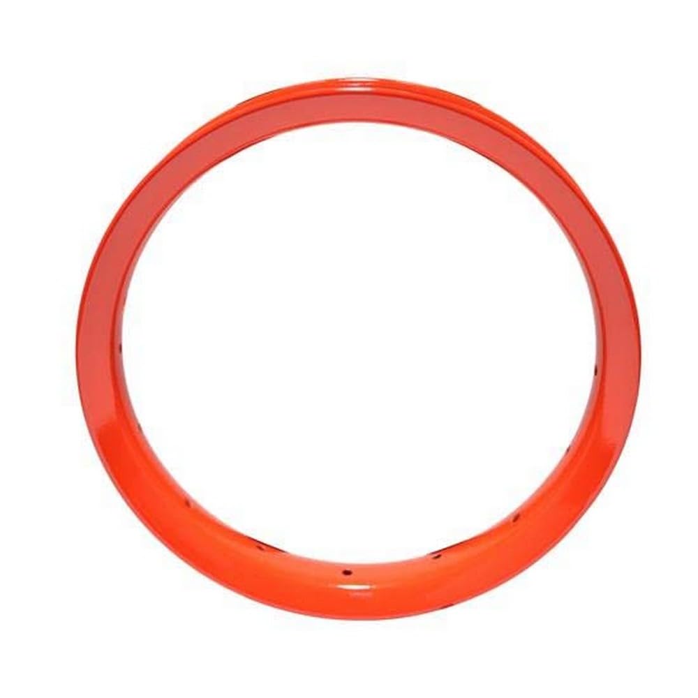 SereneLifeHome Jovial Kids Bike Rims, Non-Slip Bike Rims Replacement Part for Kids Bicycle, Compatible with Model Number SLBKORG49, Pair of Red Bike Rims