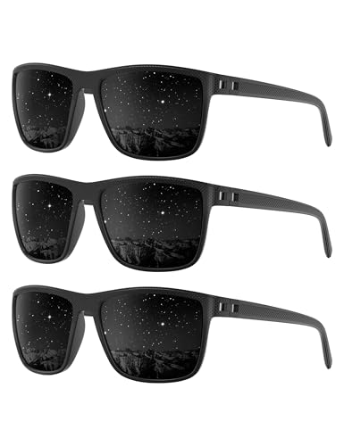 Foliful Polarized Sunglasses Men and Women, Mens Sunglasses Square Lightweight with UV Protection...