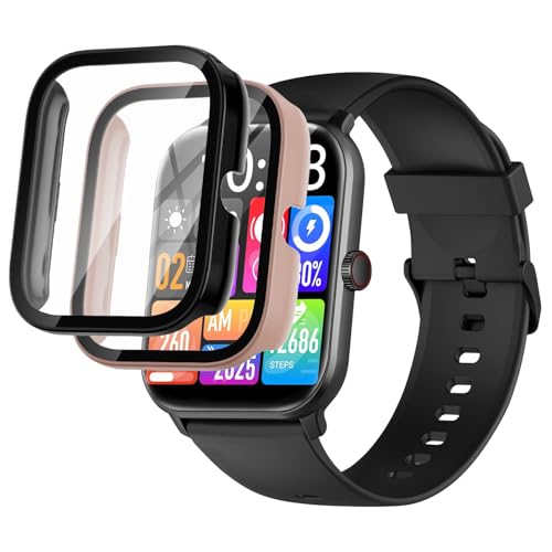 (2����)For ?HOIBAI/Segick/Vialove KW105-G01 �X�}�[�g�E�H�b�` 1.9�C���` PC+�����K���X�t�B������̌^�P�[�X [LAZIRO] �����h�~ �Ռ��z�� �h�� �h�o �C�菝�h�~ ���o���Ղ� HD�����ߗ� �S�ʕی� 