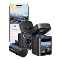 Baseus VD1 Dashcam Auto Vorne Hinten mit GPS Galileo WiFi, 170°Weitwinkel WDR, Ultraklare Nachtvision, 24/7 Parküberwachung, 3K+1080P Dash Kamera mit Solar-Synchronisationssystem, KI Sprachsteuerung