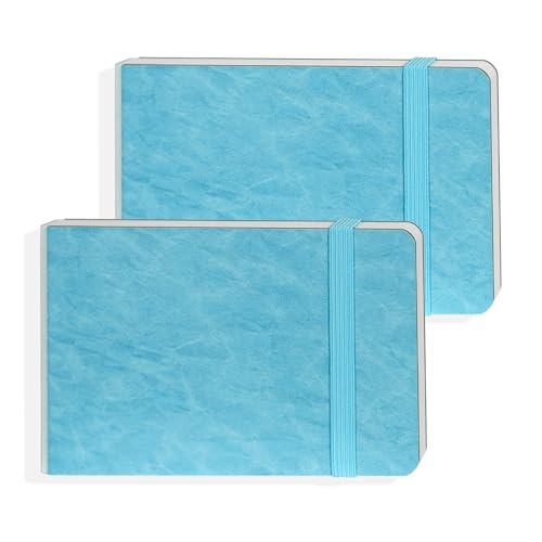 Carnet de croquis aquarelle de voyage bleu : immortalisez vos paysages sur papier pur coton