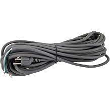 18 Gauge Replacement Power Cord, Fits Sanitaire, Perfect Style Upright Vacuums, 3 Conductor, 50 Length - Dark Gray