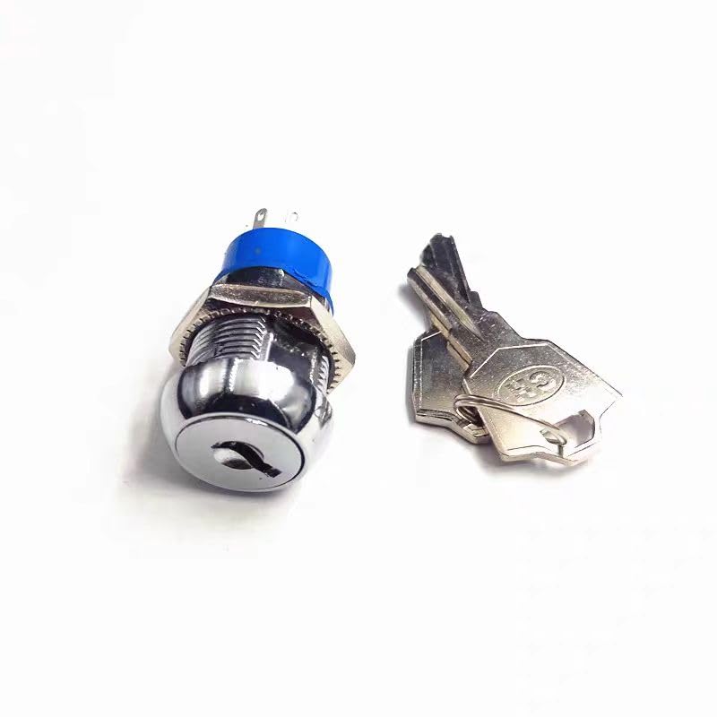3-Pin Key Switch with Automatic Reset and Self-Lock - 19mm Rebounding Power Lock