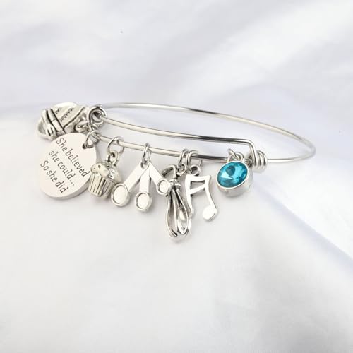 MYOSPARK Waitress Musical Inspired Gifts Waitress Charm Bracelet Sugar Butter Flour Charm Musical Lover Gifts (Musical Wmi Br)3