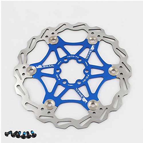 Newgoal Bicycle Disc Brake Disc Mountain Bike Floating Brake Disc Center Lock Bicycle Accessories (blue 203mm)