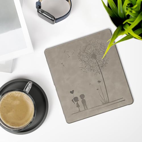 Miniatura 2 de Kwmobile Carcasa Compatible Con Amazon Kindle Scribe 2024 Funda - Funda Con Tapa Magnética De Cuero Sintético - Gris