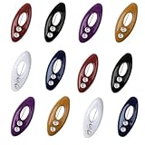 LLMSIX 12PCS Hijab Pins, Colorful Plastic Scarf Safety Pin with Rhinestone Hollow Oval Scarf Pin for Fastening Scarves and Sweaters Hijab Accessories for Women Muslim Girls