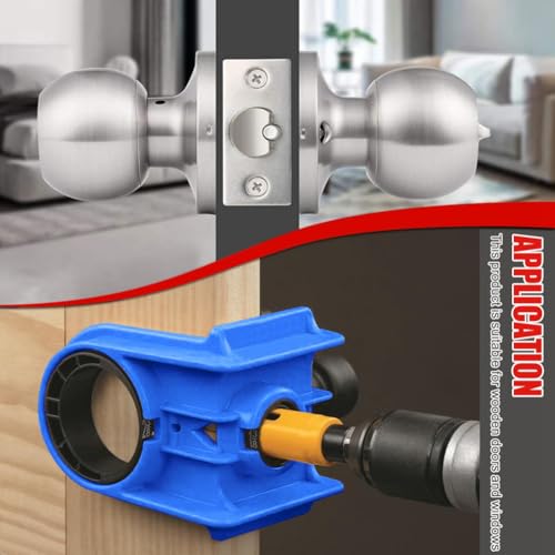 Gabarit de scie à trou bleu et kit d'installation pour serrures