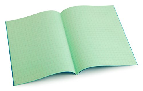 Crossbow Education Dyslexia Tinted Exercise Books - A4-10mm squared - Leaf (10 Pack)