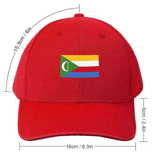 Kids Baseball Cap Comoros Flag Hat for Boys Girls Adjustable Snapback Trucker Hats Sports Outdoor Travel2