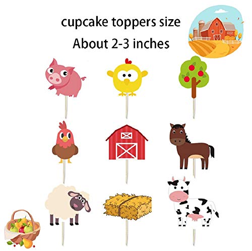 JeVenis 29 PCS Farm Animals Birthday Decoration Farm Animals Birthday Banner Farm Animals Party Supplies Cow Balloons for Animal Birthday