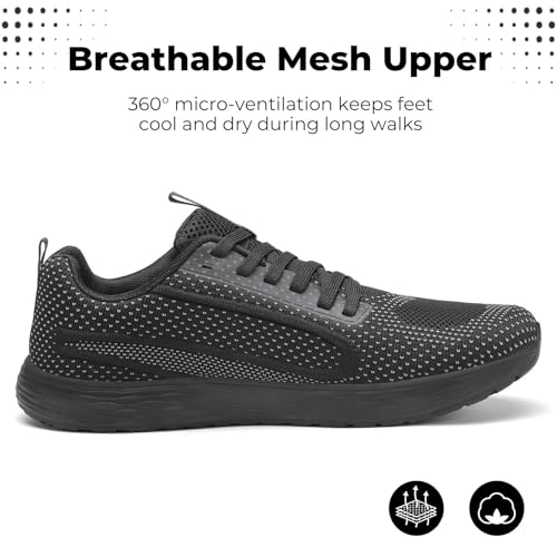 Wide Toe Box Walking Shoes for Men, Zero Drop Road Running Shoes, Lightweight, Breathable, for Tennis, Gym3