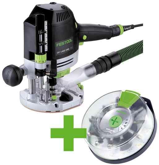 Festool OF 1400 EBQ-Plus Router with dust extraction hose connected