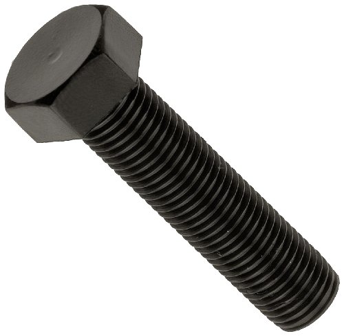 Image of Nylon 6 /6 Hex Bolt, Plain Finish, Black, External Hex Drive, Meets ASTM D4066 /ASTM D6779, 25mm Length, Fully Threaded, M8-1.25 Metric Coarse Threads (Pack of 100)