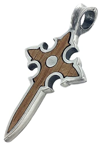 Real Rosewood Cross pendant- Humble, Modest and True - free Adjustable size cord