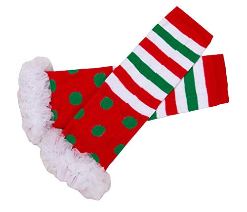 Bienvenu Toddler Baby Leg Sleeve Warmers - Knee Socks Protector Warmer,Whitegreen,One Size