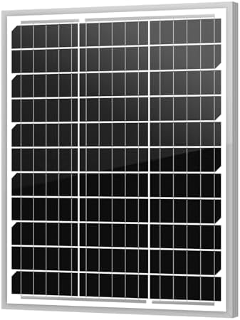 Newpowa 20W 12V Solar Panel Monocrystalline PV Module Designed for 12V Off Grid System RV, Boat, Camper, Trailer, Gate Opener