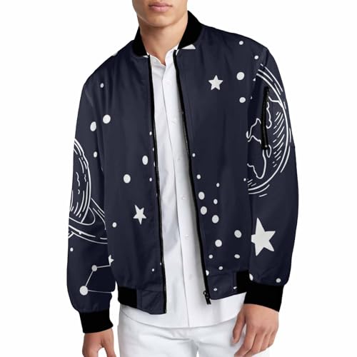 ジャケット・アウター Blue Sky TOBTCUSDEE Mens Windbreaker Jackets Lightweight Night Sky