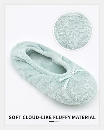 Image of Panda Bros Women's Ballerina Slipper Socks - One Pair Anti-Skid Comfy Warm Ballet Style House Slippers for Indoor Home, Winter, Wedding, and Birthday Gifts for Women
