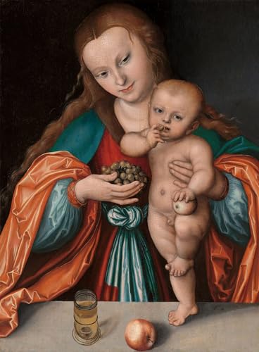 Lienzo de arte pared de Lucas Cranach 60x90cm: cuadro decorativo para salones y despachos