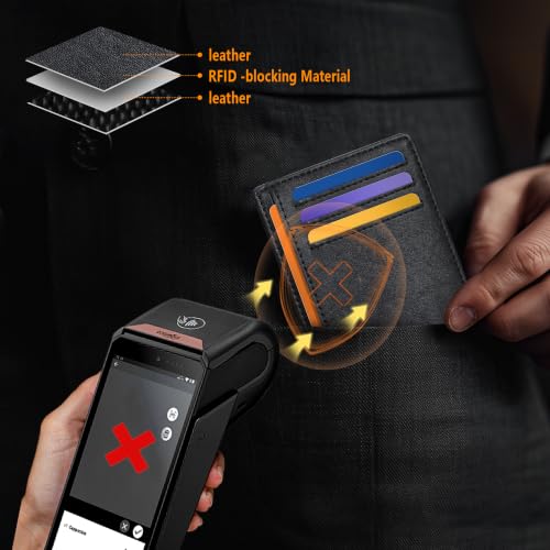 Image of Travelambo Slim Minimalist Wallet for Men, RFID Blocking Credit Card Holder, Front Pocket ID Card Case, Gifts for Men, Husband, Boyfriend, Teenage