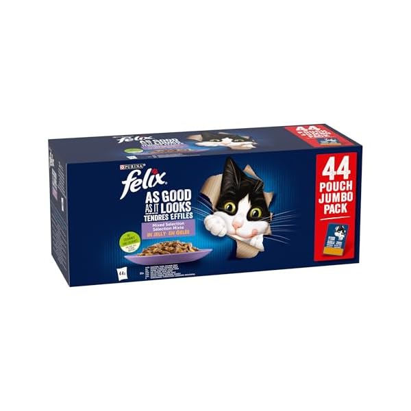 Felix Purina Fantastic Nassfutter für Katzen, für Erwachsene, 44 Beutel à 85 g, 1 Stück – Bild 3