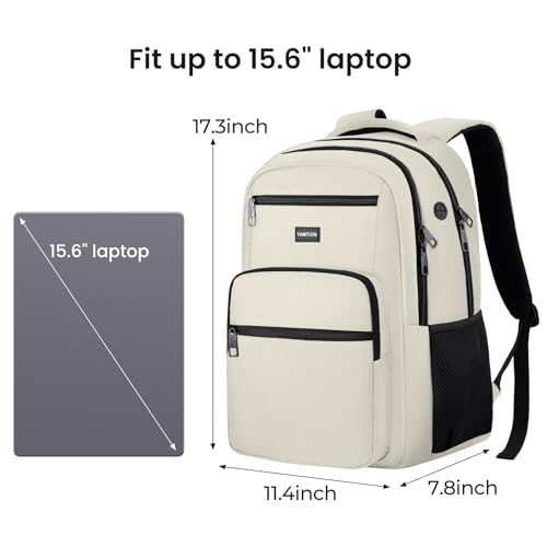 Image of YAMTION Laptop Backpack for Men and Women, Black Backpack, School Backpack for Boys and Girls, Bookbag, Work Backpack Fits 15.6 Inch Laptop and Notebook