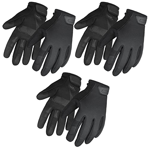 OZERO Work Gloves: 3 Pairs Mechanic Gloves Touch Screen Flex ...