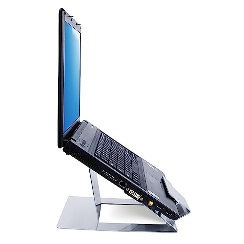 Dataflex Soporte para Notebook de Altura Ajustable ErgoFold II de Hylite - Soporte de Regazo para portátiles y netbooks (151-211 mm, 0-58°, Polypropylene (PP), Aluminio, Plata, 252 x 240 x 165 mm)