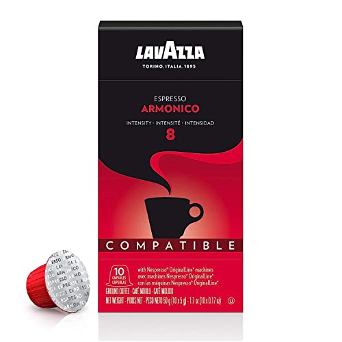 Lavazza-Armonico-Dark-Roast-Coffee-Capsules-Compatible-with-Nespresso-Original-Machines-Value-Pack-Blended-and-roasted-in-Italy-Dark-roast-with-full-bodied-Flavor-and-Notes-10-Count-Pack-of-6