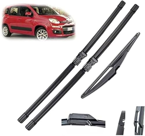 Balais d'essuie-Glace de Pare-Brise, pour Fiat, pour Panda 3 2012-2019 vitre de hayon Avant arrière 2013 2014 2015 2016 2017 2018 essuie-Glaces