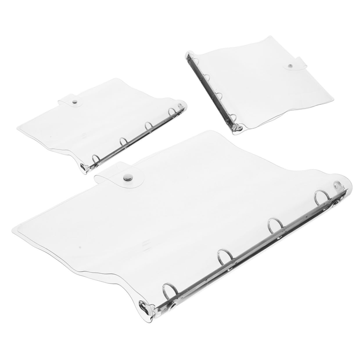 3 Stück Transparente Ringbuch Ordner mit Mechanik Leichter Dokumenten Organizer für Büro Schule Zuhause Praktische Robuste Ablage für Papier und Akten