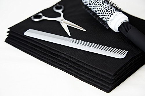 Enki Disposable Hair & Beauty Towel (Black) 56gsm, 40cm x 80cm (1 x Pack Of 50 Towels)