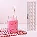 ALINK 100 Pink and White Striped Paper Straws, Biodegradable Disposable Drinking Straws for Christmas, Brithday, New Year, Party Decoration Supplies