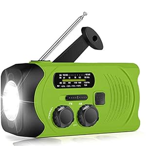 NBSXR -Multifunctionele radio, noodverlichting op zonne-energie, draagbare handbediende verlichting voor rampenpreventie, powerbank-radio, lithium-ionbatterij van 2000 mAh,Green