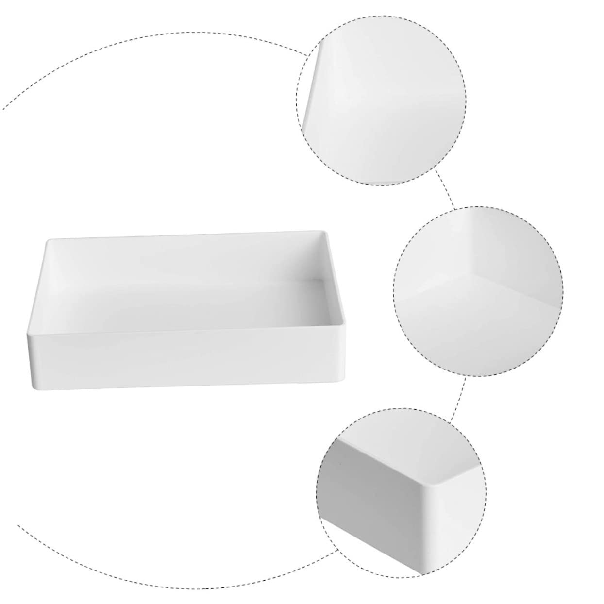 Plateau de Rangement Blanc en Polypropylène Résistant aux Produits Chimiques, Transportable, pour Outils et Petits Consommables de Laboratoire