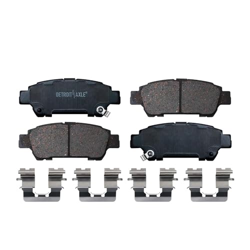 Image of Detroit Axle - Drilled & Slotted Rear Brake Kit for 04-10 Toyota Sienna | Brake Rotors Ceramic Brake Pads 2004 2005 2006 2007 2008 2009 2010 Replacement